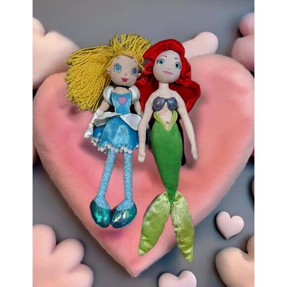 Disney Other - Disney Princess 2006 Mettel  Cindrella 15" Ariel 18" Plush Stuffed Doll Toy